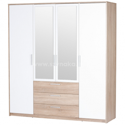 Шкаф 4д Szynaka Milo 02 с зеркалом Шкаф 4д Szynaka Milo 02 с зеркалом